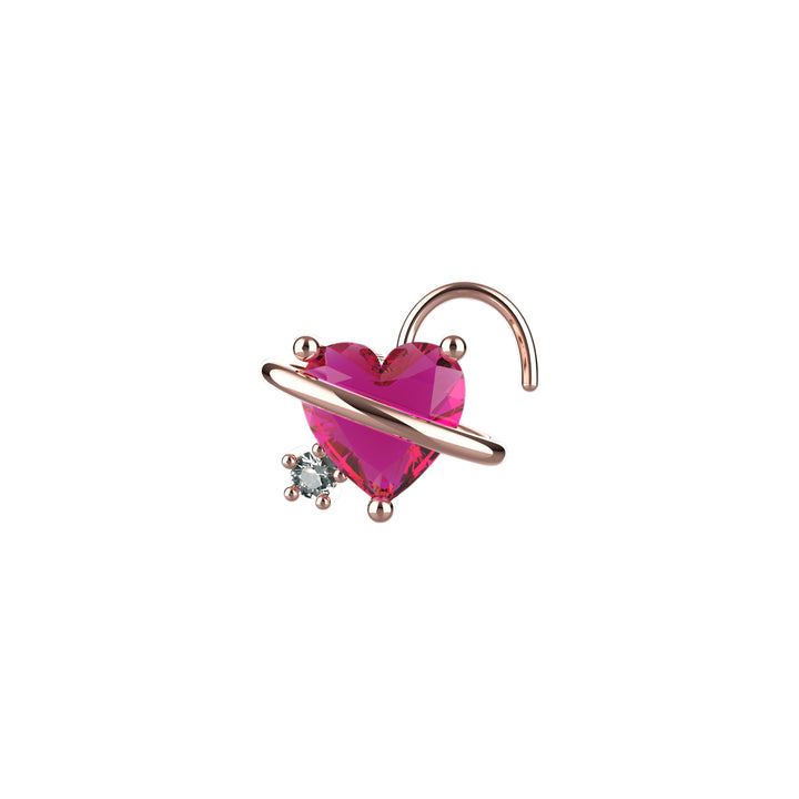 luxurious ruby nose piercing – high-quality 14ct gold jewelry