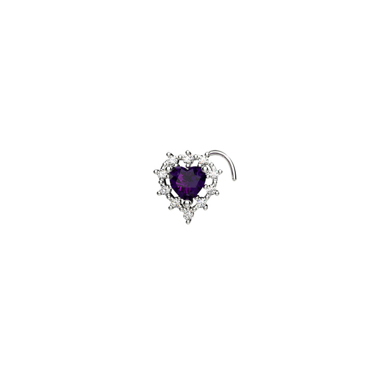 Dainty gemstone nose piercing