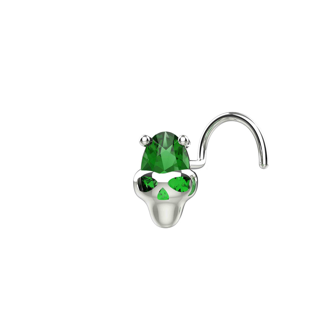 Skull nose piercing jewelry