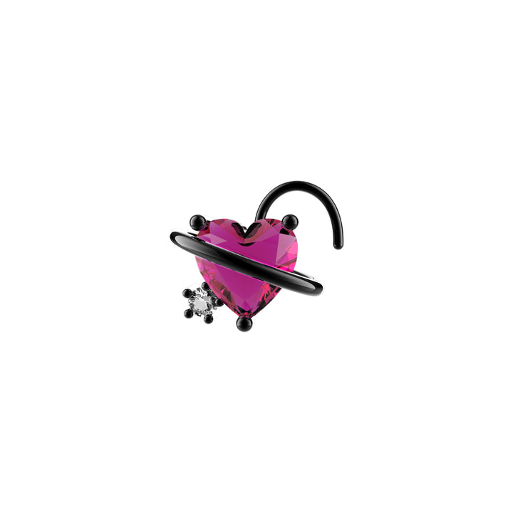nose stud and ring – stunning gold and ruby design