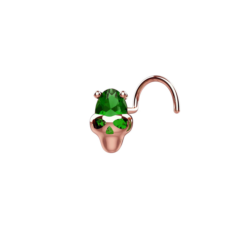 Dainty skull nose stud USA