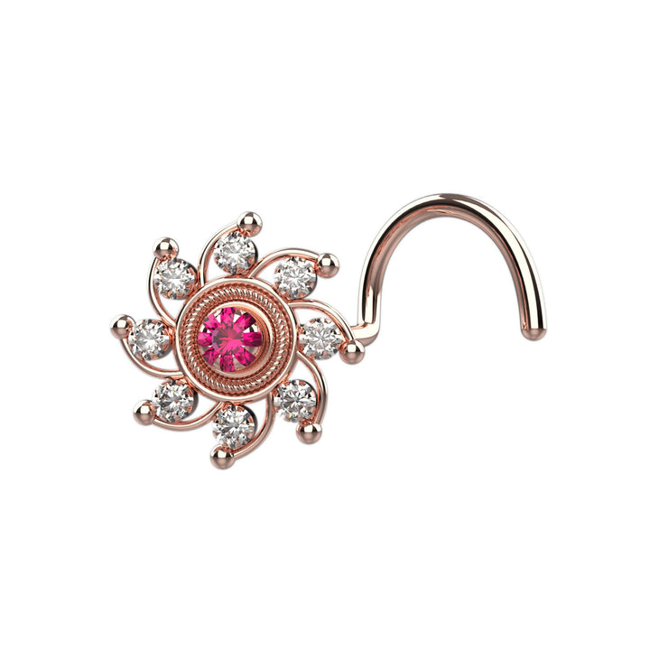 Stylish diamond nose jewelry for women.