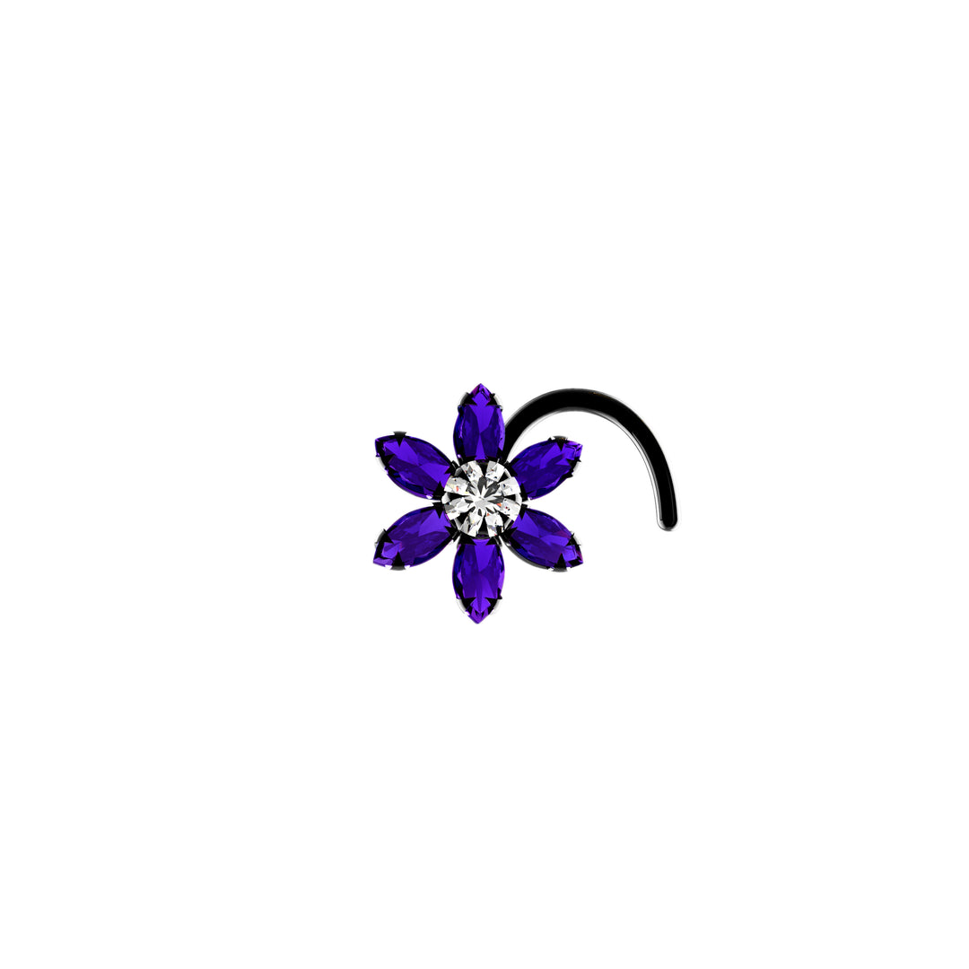 Unique nose jewelry with star design.