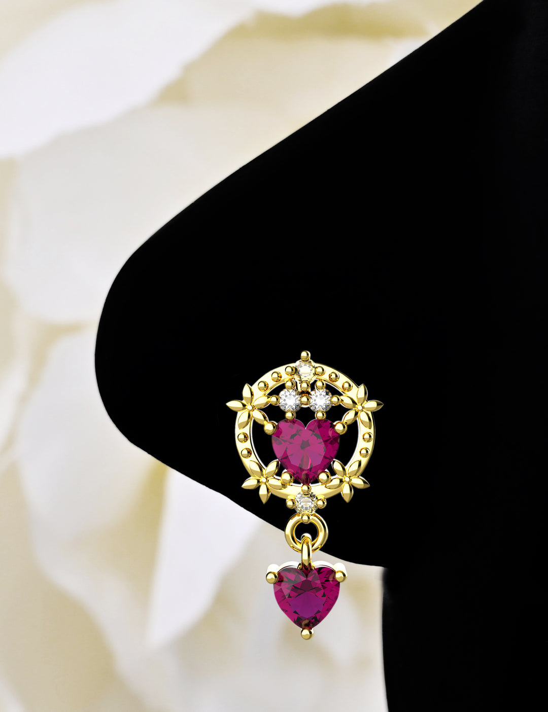 Dangling nose piercing ring for women