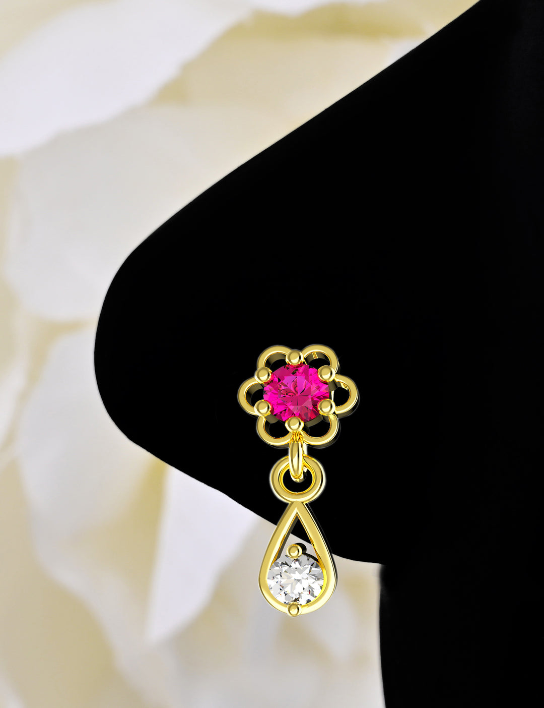 14ct gold nose pin