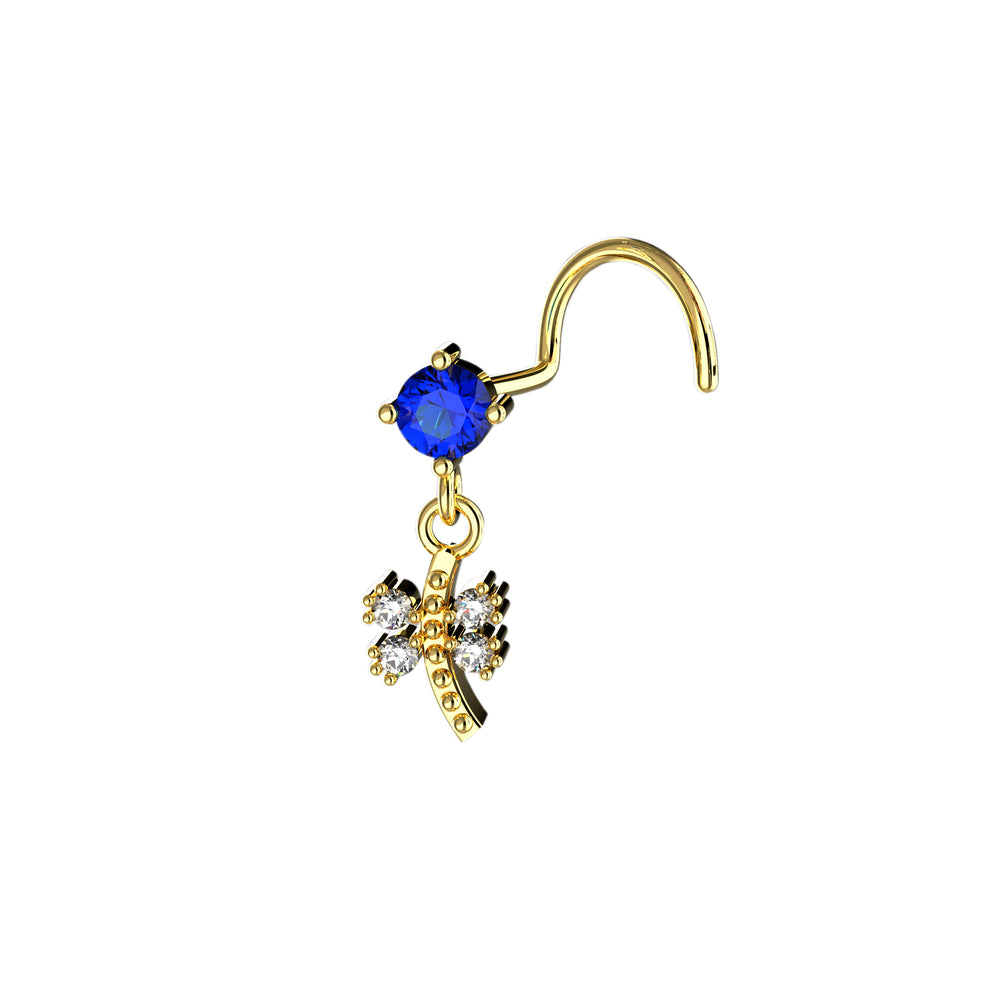Sapphire nose piercing jewelry