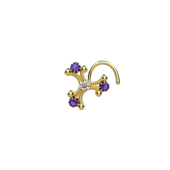 Unique sapphire nose ring