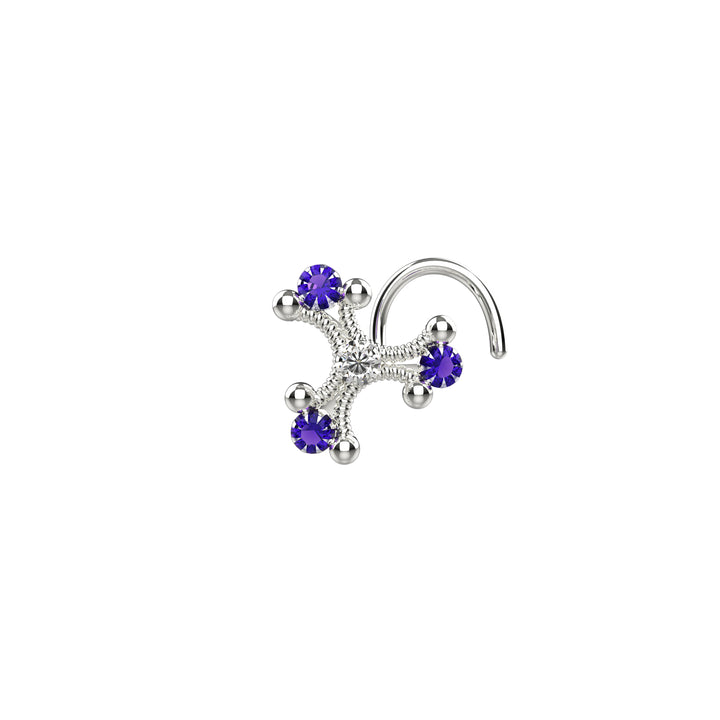 Dainty blue nose jewelry