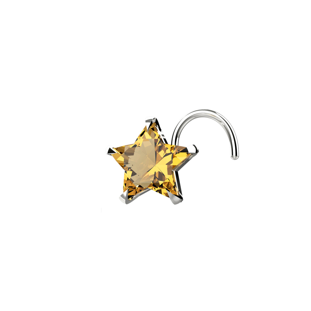 gold star nose stud – chic and stylish accessory
