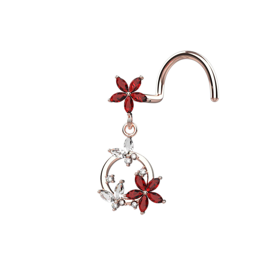 garnet nose ring – a bold and vibrant statement