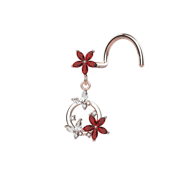 garnet nose ring – a bold and vibrant statement