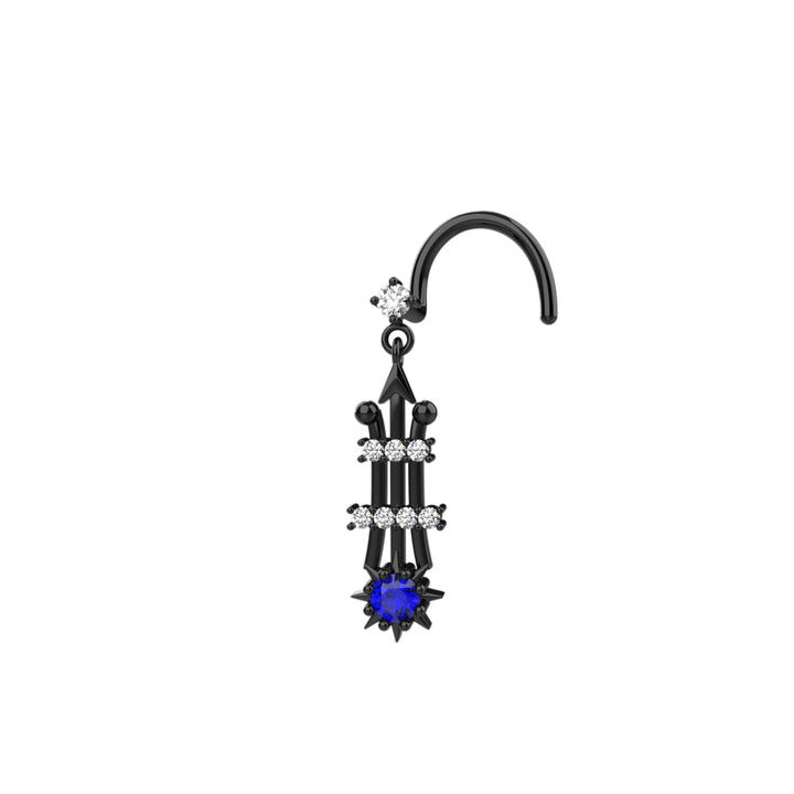 Cultural dangle nose stud
