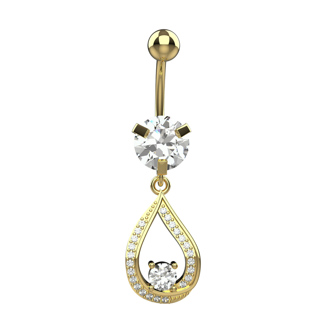 Minimalist silver belly ring for women