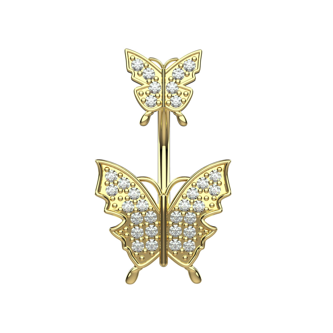Gold & Silver belly ring – perfect for belly button piercing