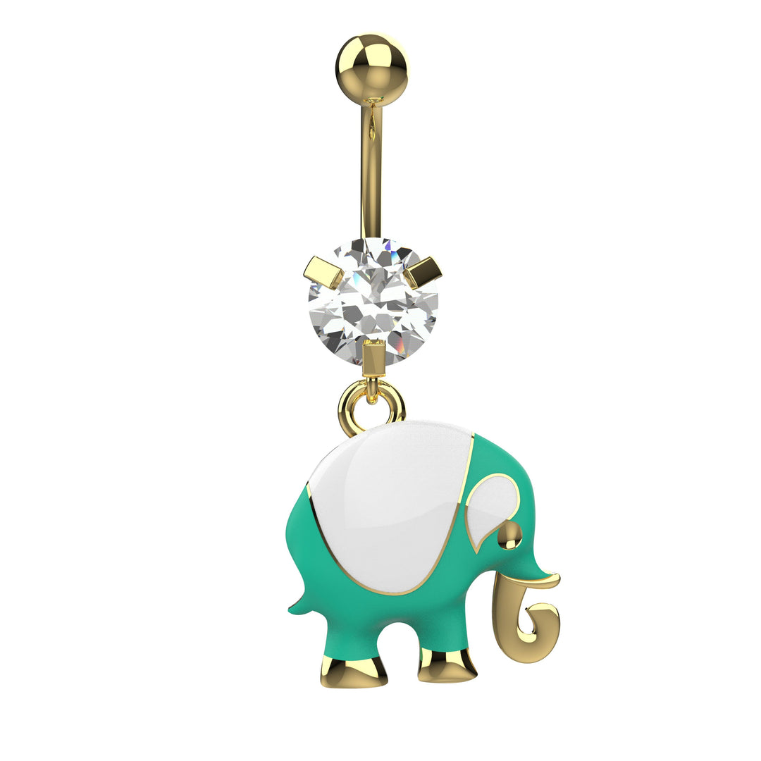 Elephant belly button ring – animal jewelry