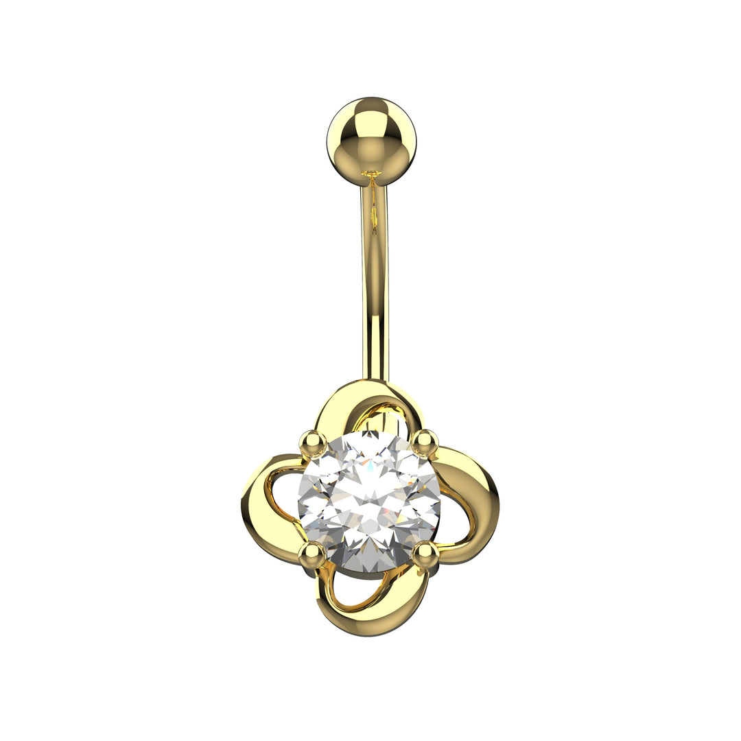 Gold Belly Ring Piercing – Trendy Belly Button Rings
