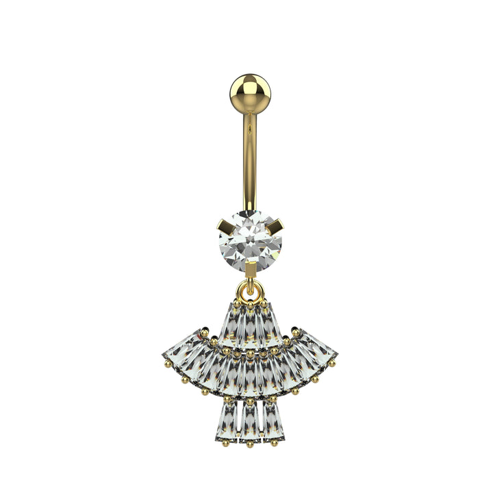 Floating navel jewelry – stylish belly piercing for women