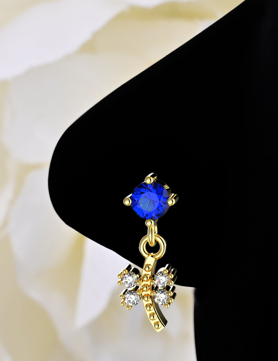 Dragonfly dangle nose ring