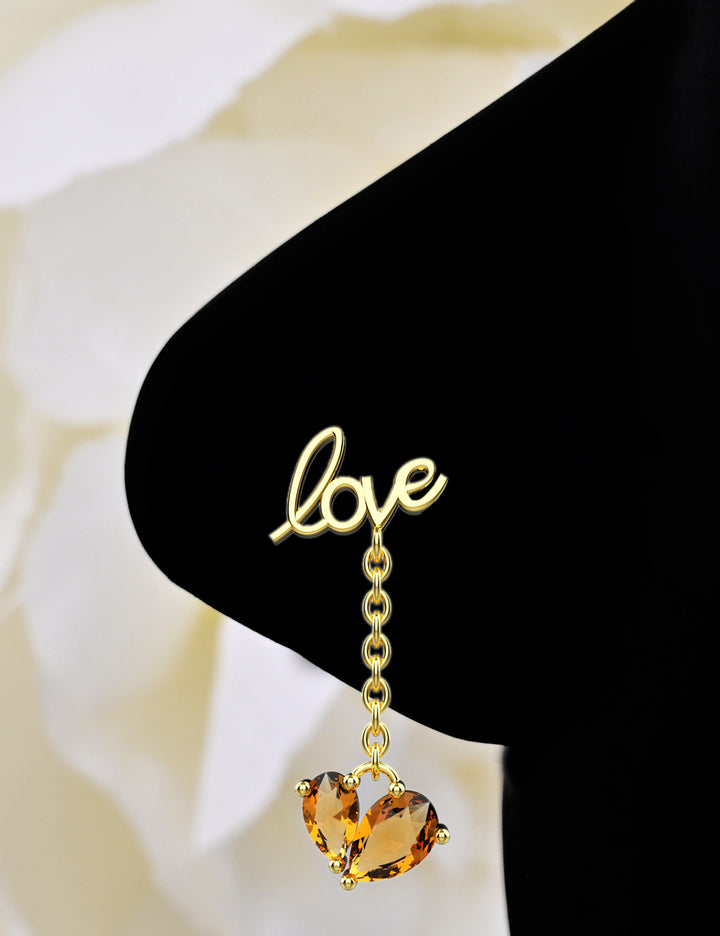 20G chain dangle nose stud