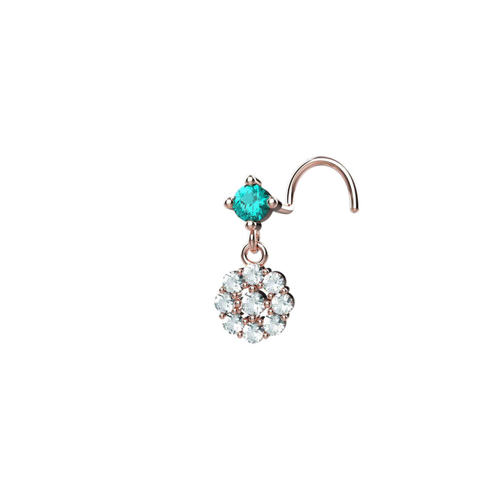 Trendy nose ring with charm