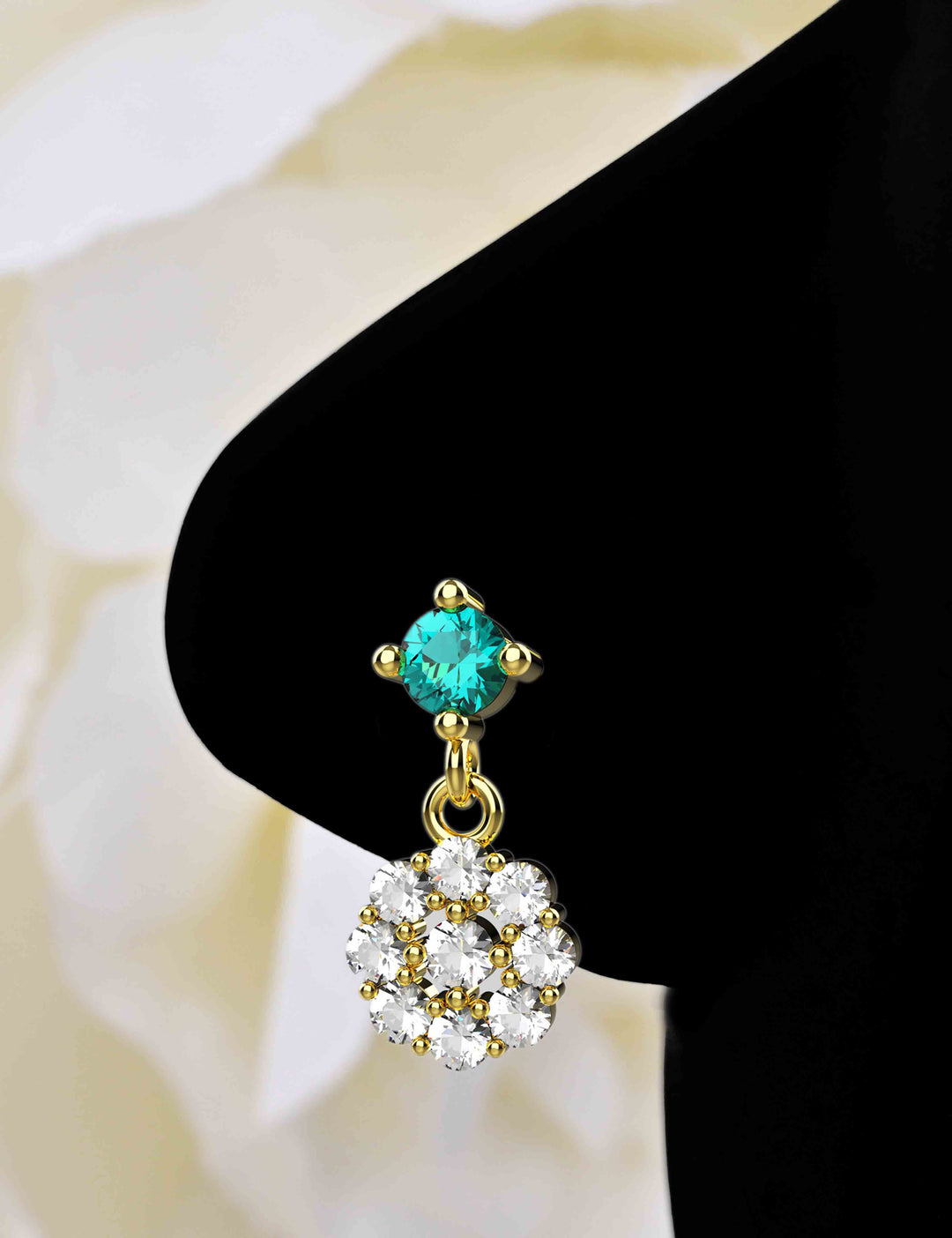 Dangling nose ring gold