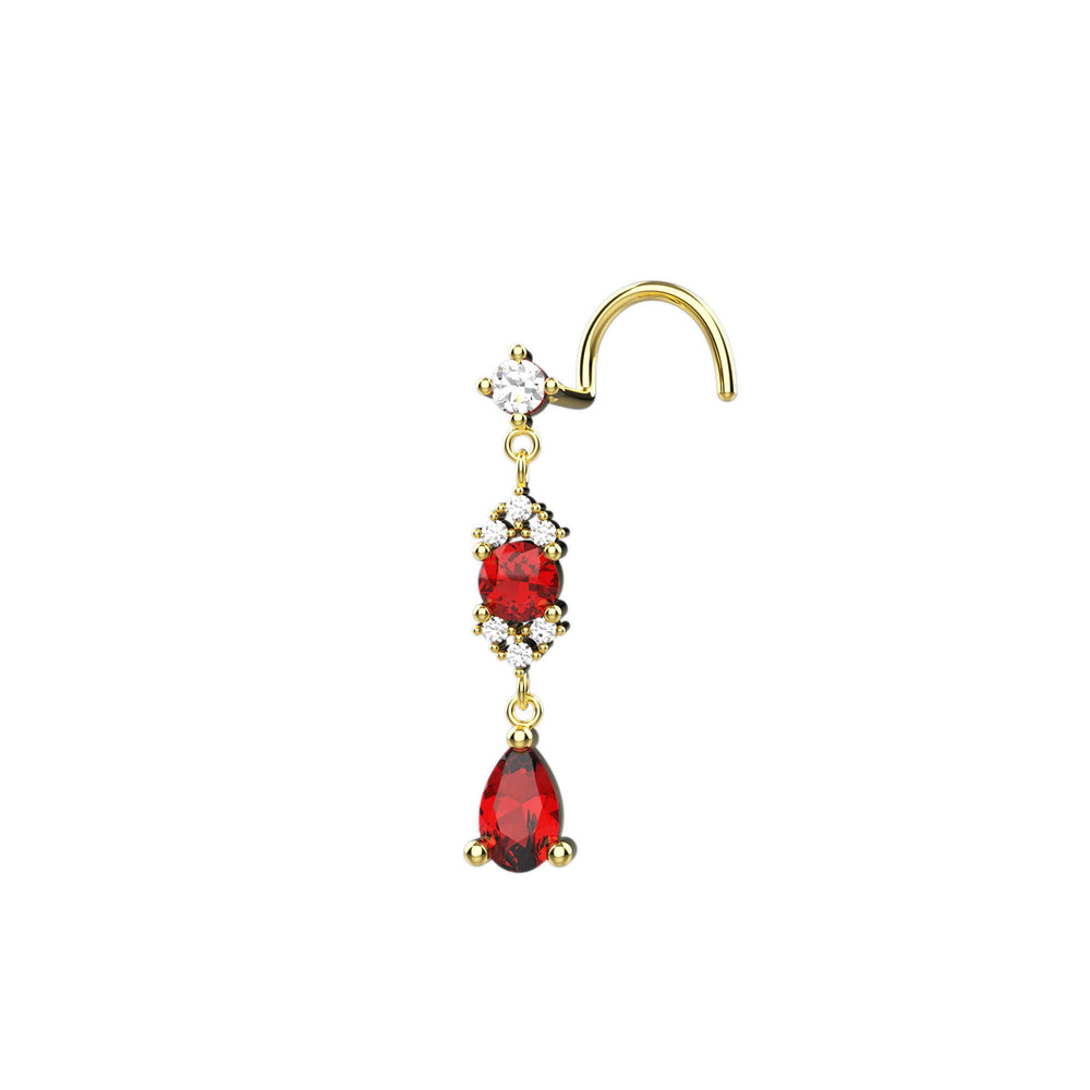 USA seller gold nose piercing jewelry