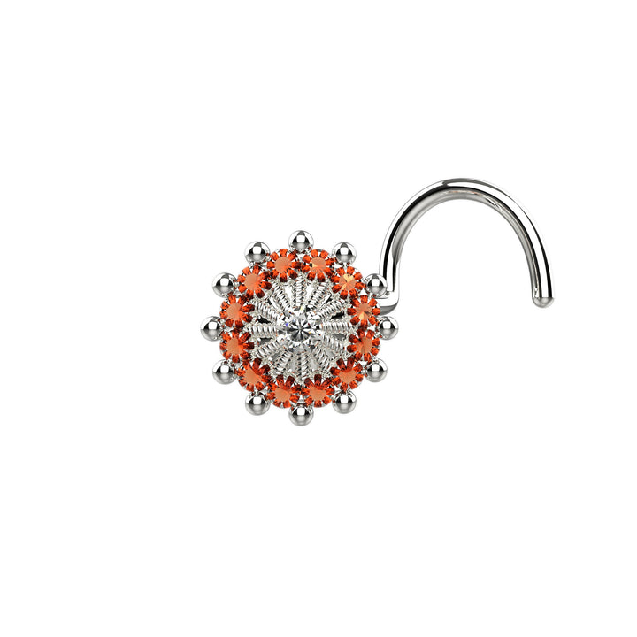 orange stone nose stud – perfect for a colorful look