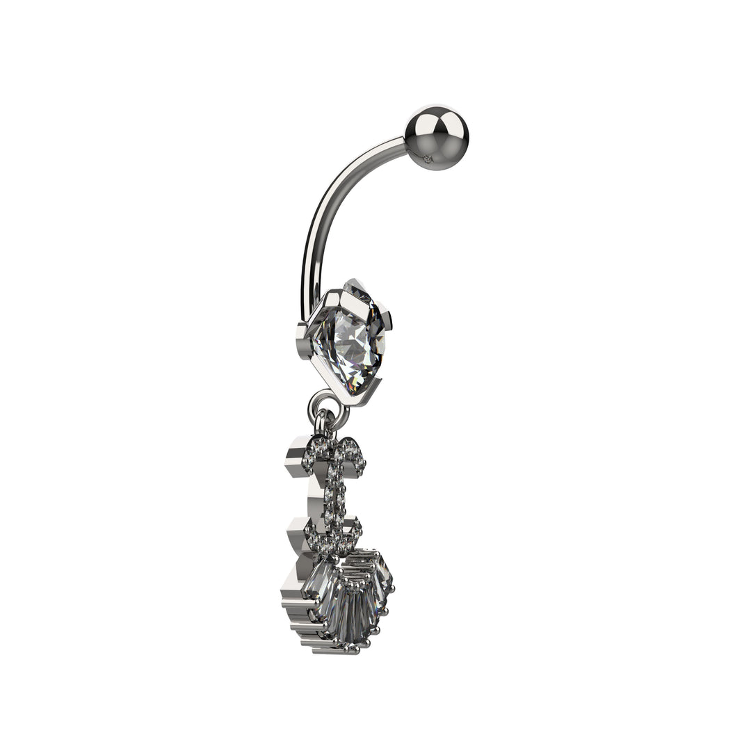 Chic belly piercing ring – floating designer vibe