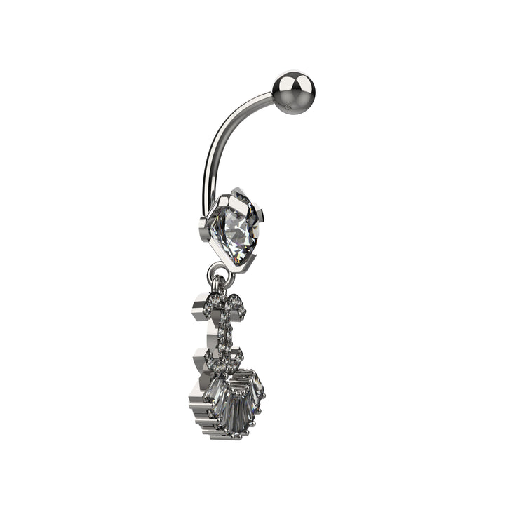 Chic belly piercing ring – floating designer vibe