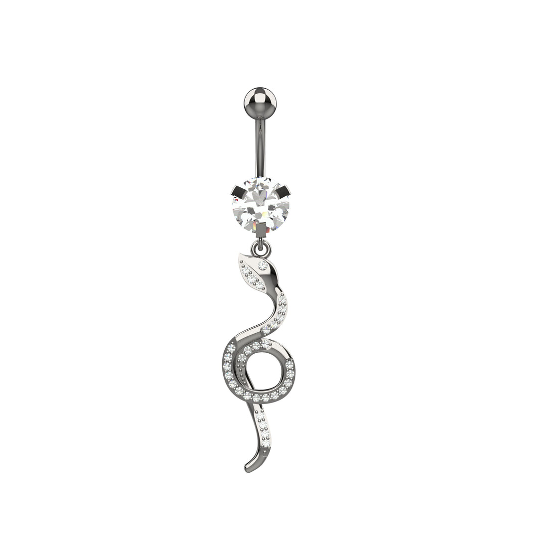 Snake belly button ring – bold animal jewelry