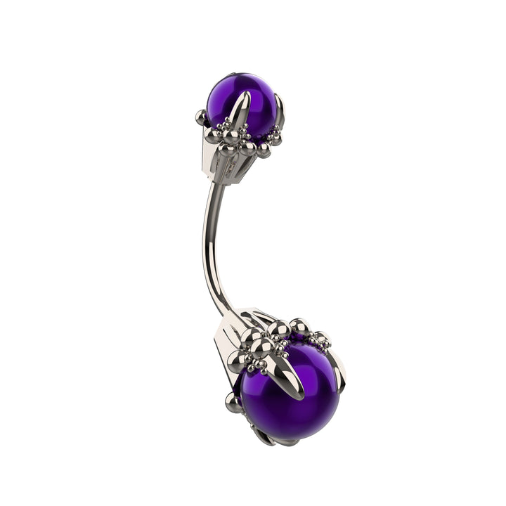 Silver belly button ring – dainty and elegant