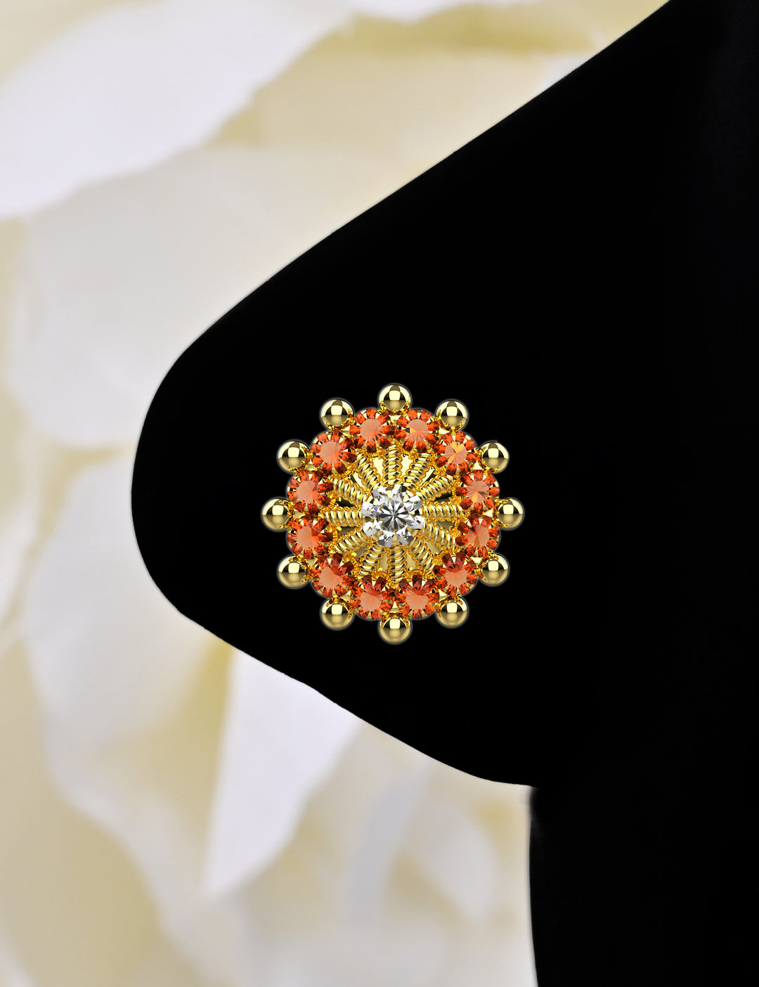 orange stone nose ring – bold and vibrant nose jewelry