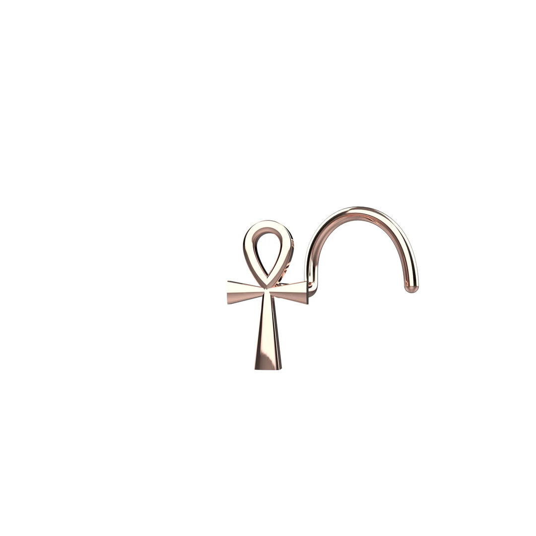 ankh nose stud – handcrafted Egyptian-inspired jewelry
