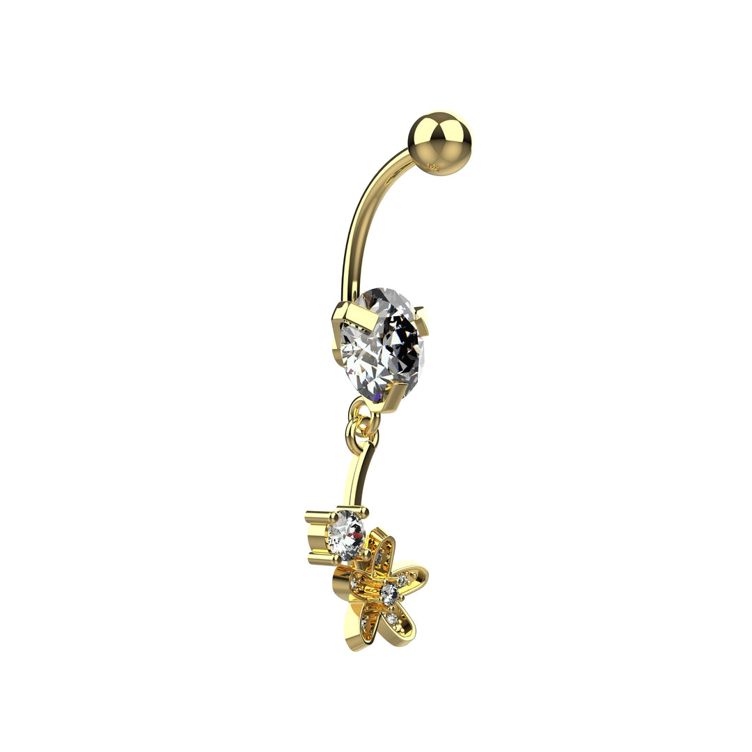 Gold belly button ring for women piercings