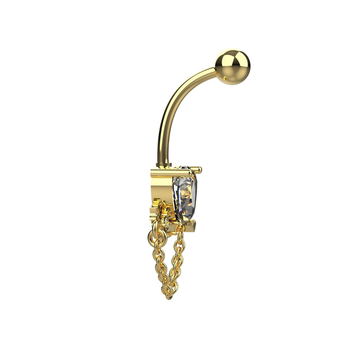 Floating Navel Belly Ring – Modern Piercing Style