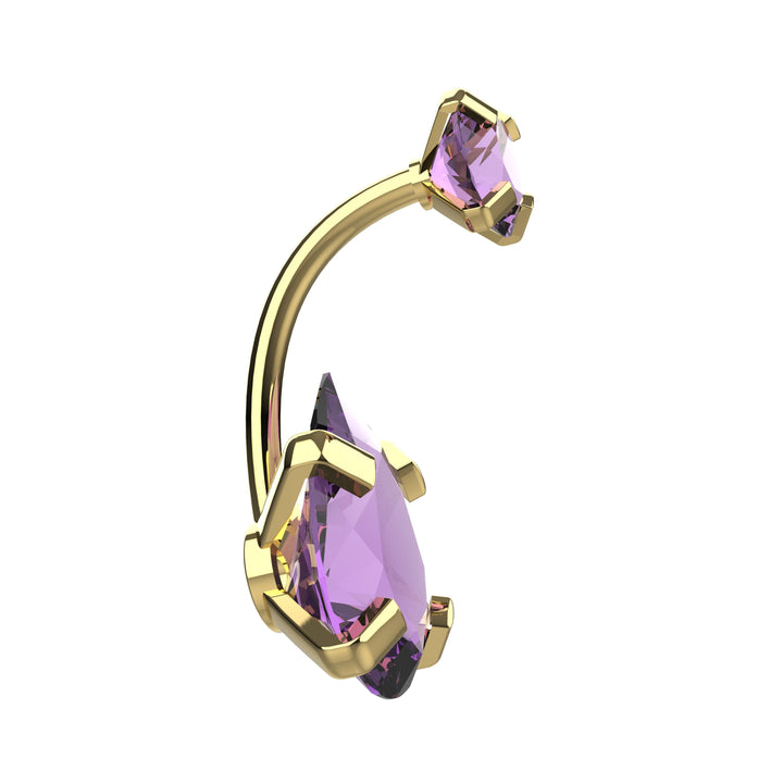 Belly button rings dainty gold finish