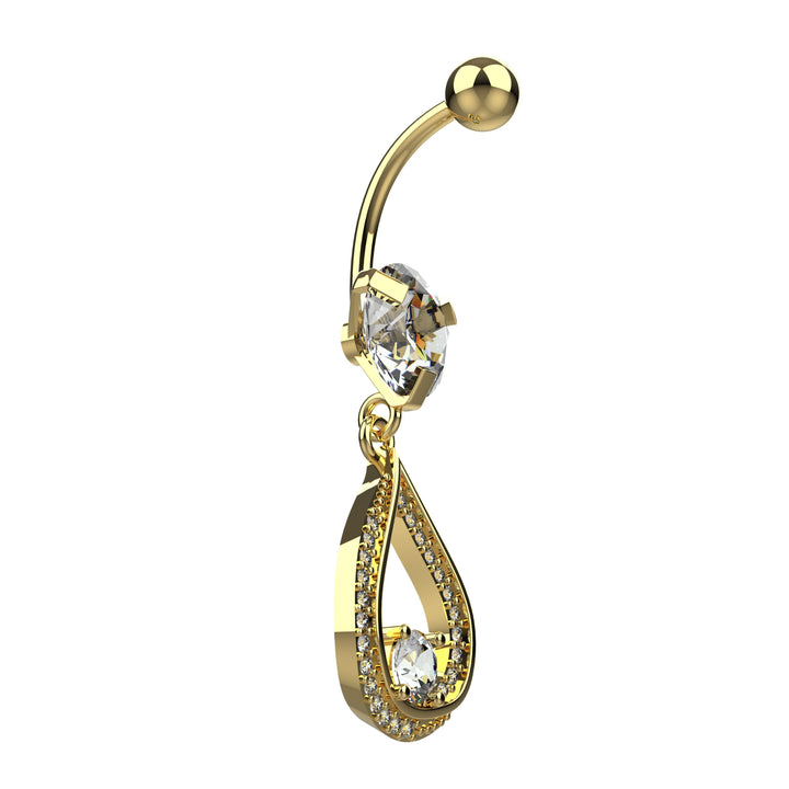 Women’s dainty belly ring in gold & silver