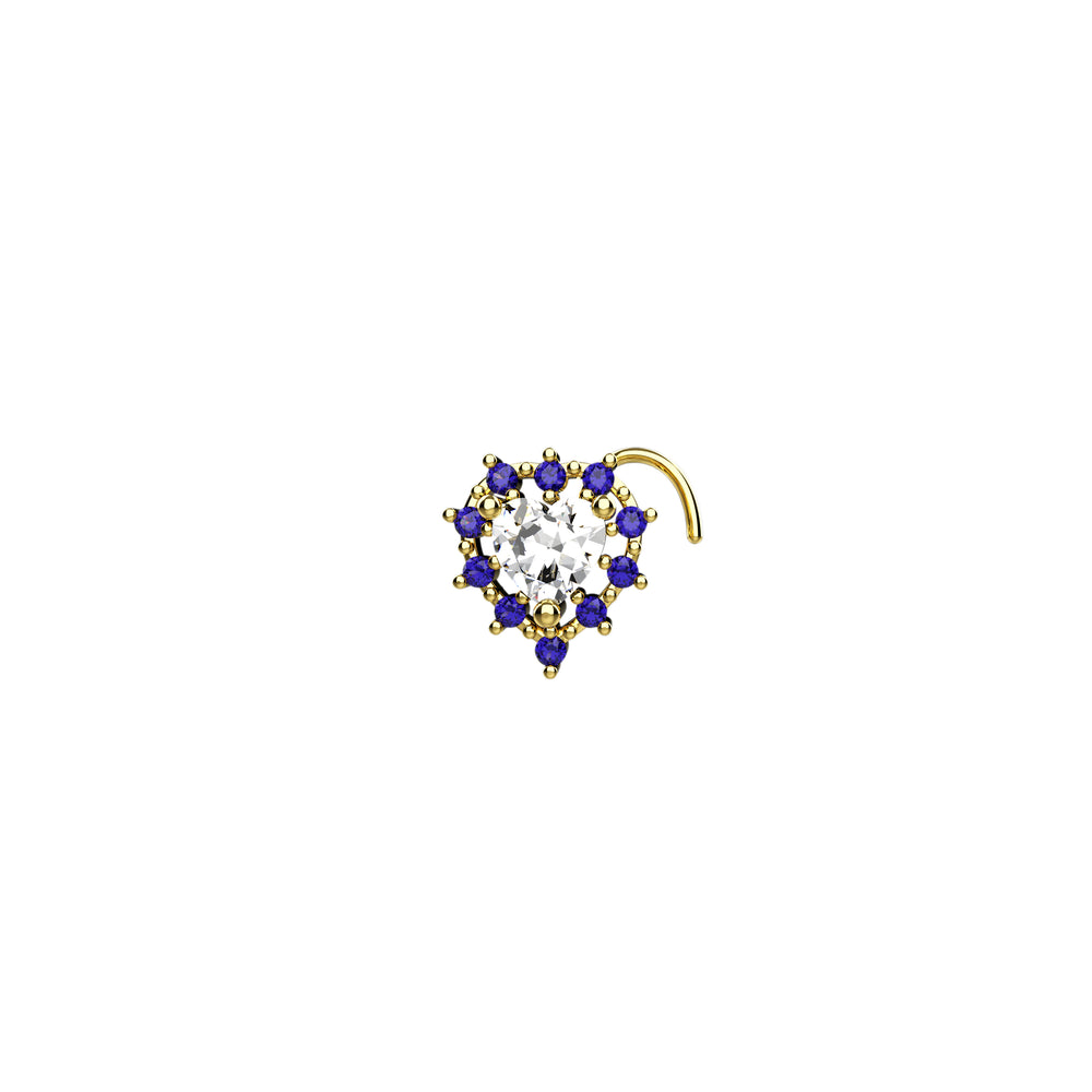Minimalist gold nose piercing