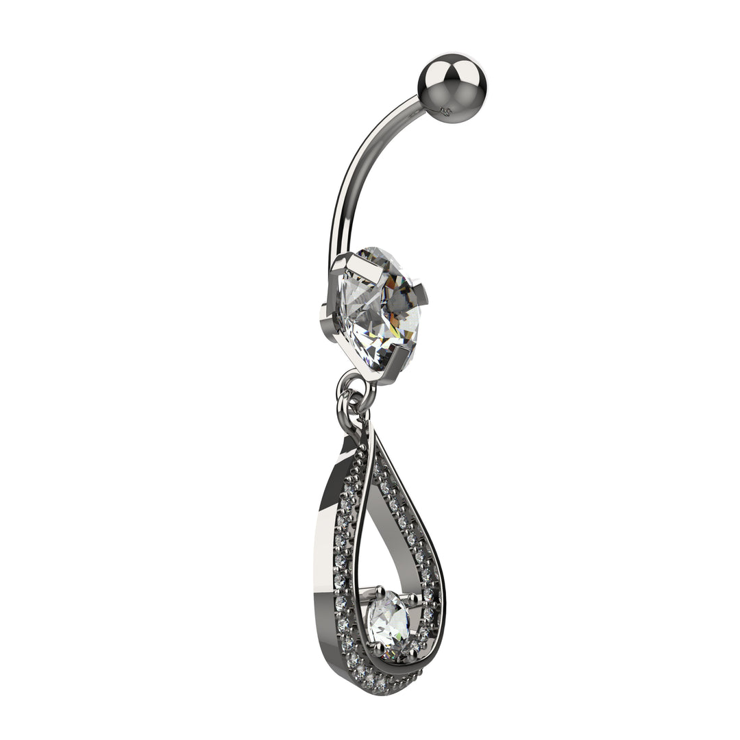 Elegant belly jewelry in silver and gold