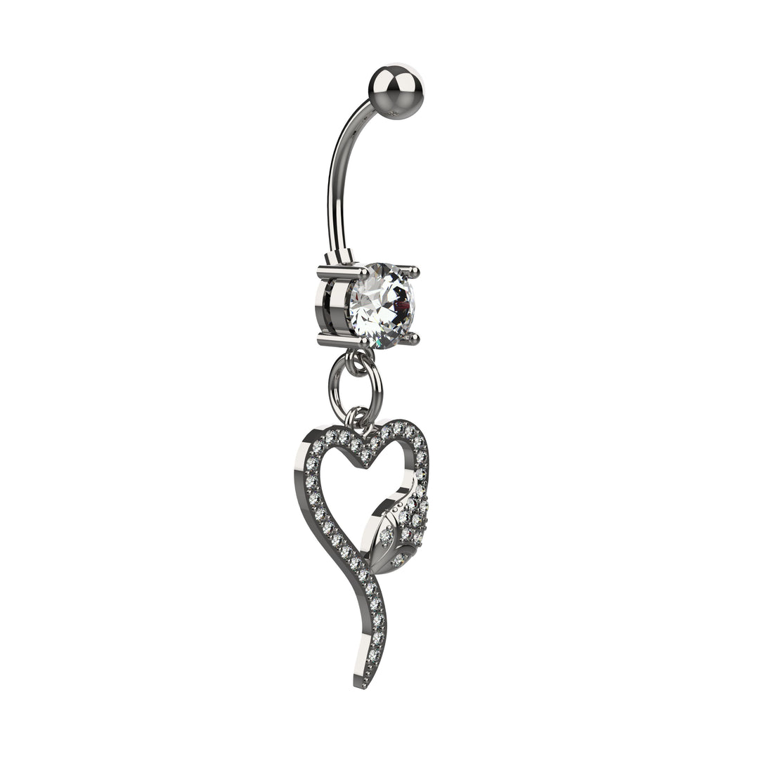 Elegant belly button ring handcrafted