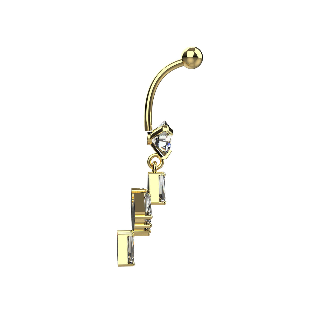 Gold Belly Ring – Elegant Navel Jewelry Style