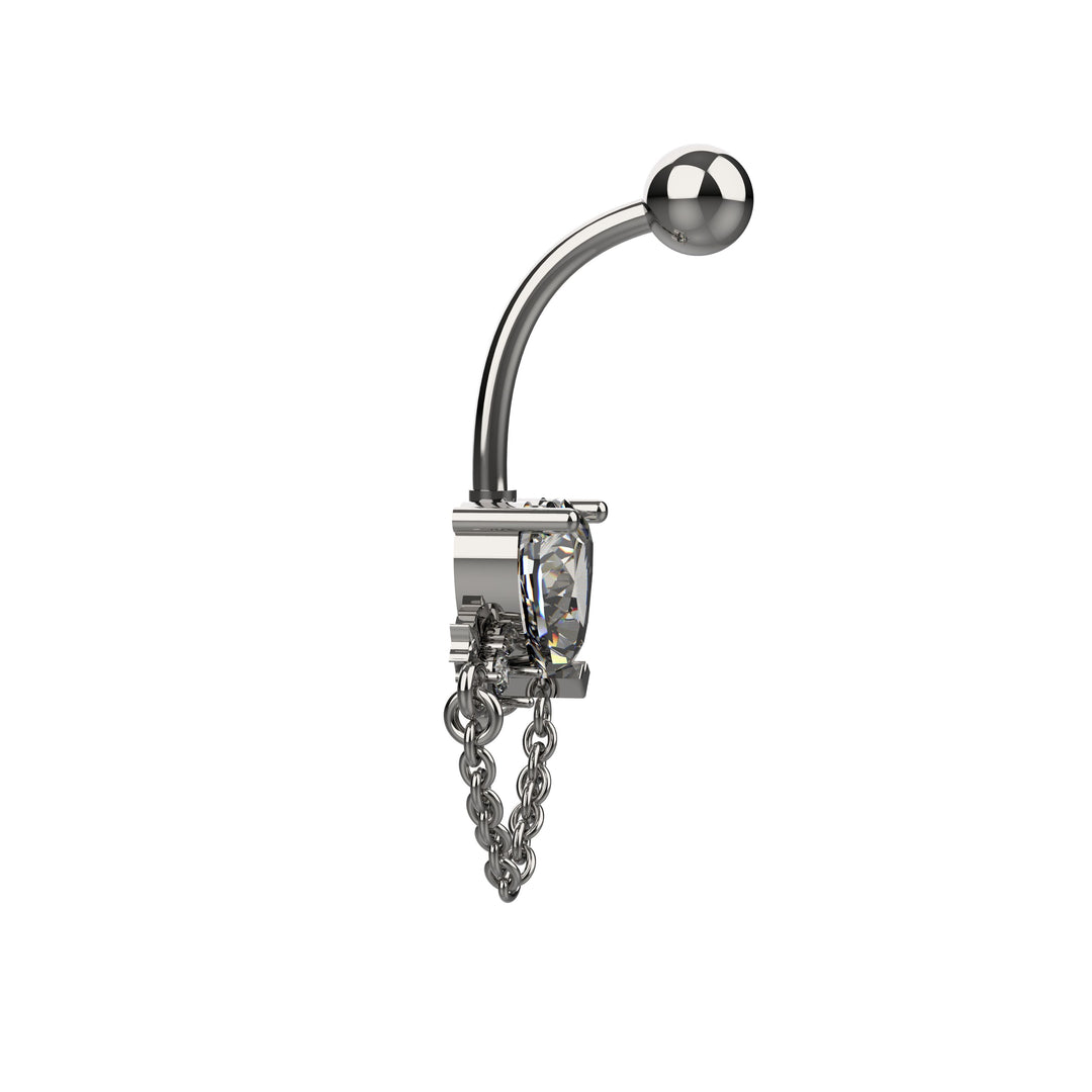 Floating navel piercing ring – trendy jewelry