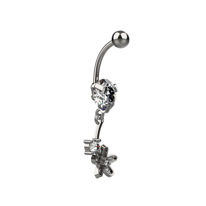 Floating belly ring – stylish gold belly button piercings