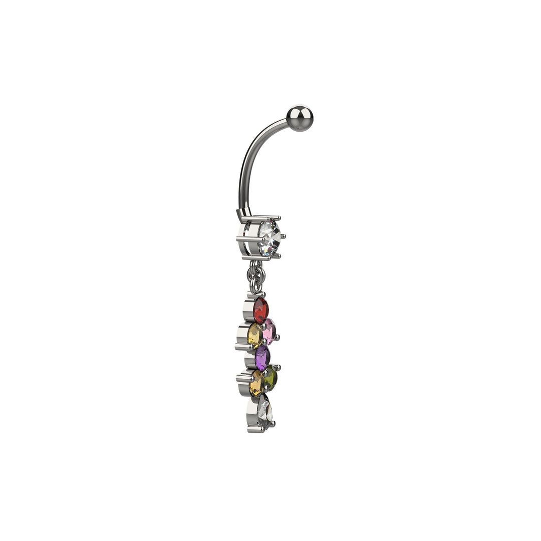 Floating belly ring – elegant piercing style