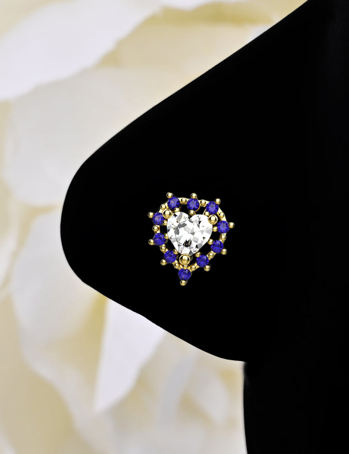 Gold nose stud for women