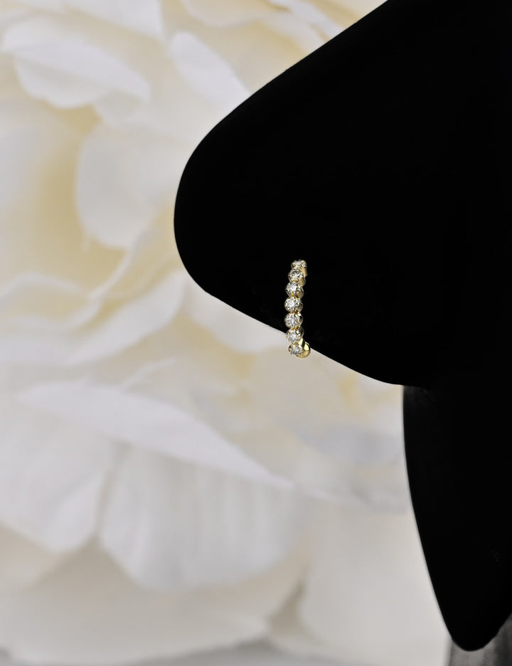 Tiny Gold Nose Ring Hoop – Delicate & Minimal Piercing Jewelry