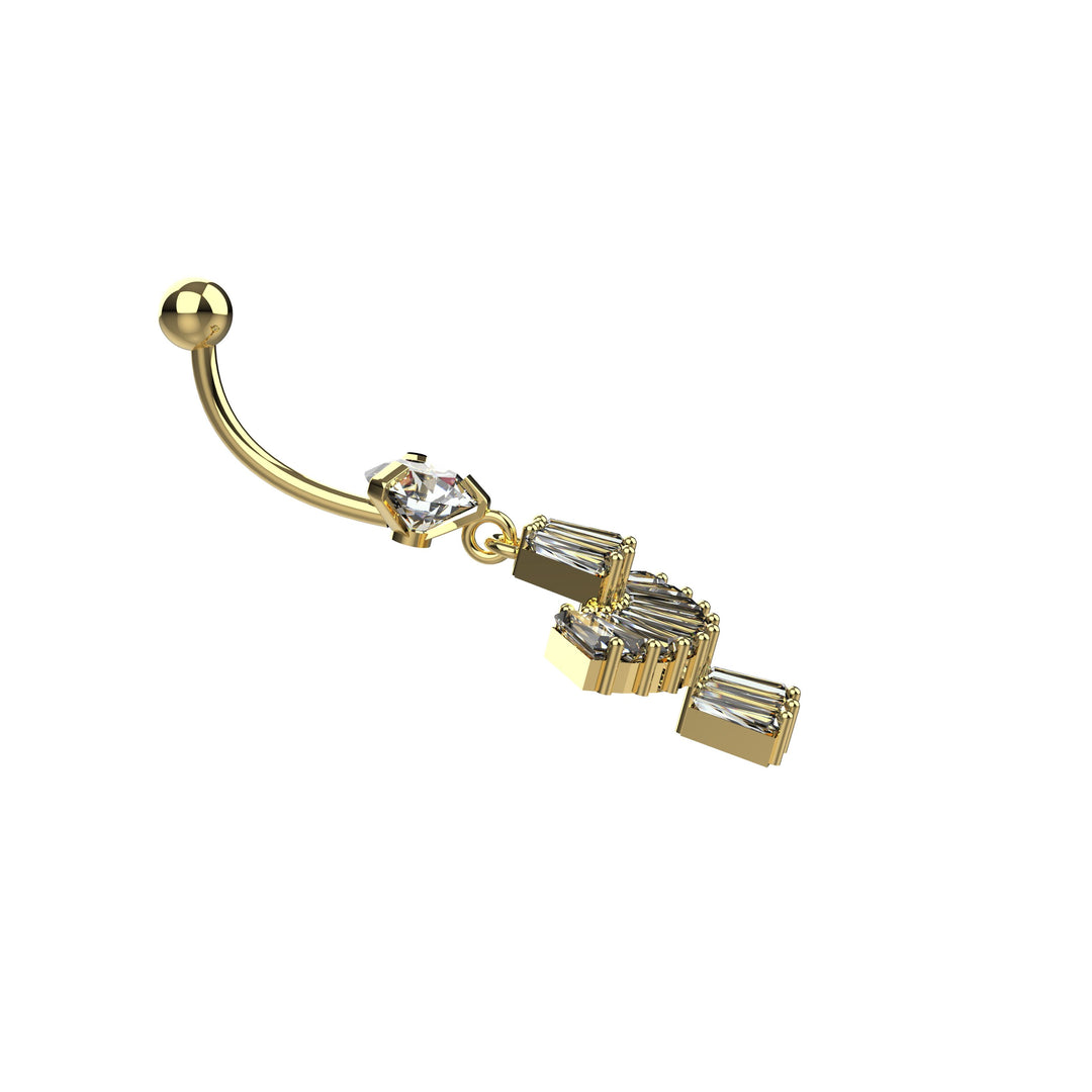 Sleek belly ring – floating navel jewelry