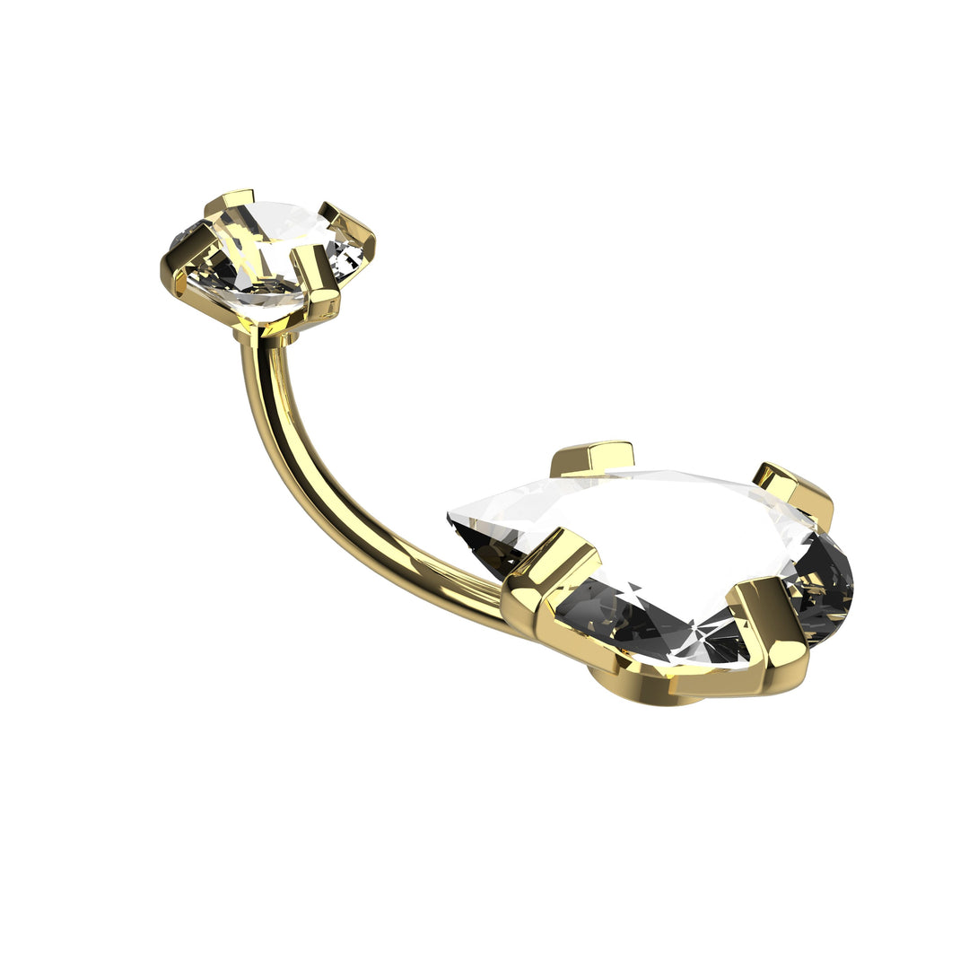 Stylish belly button piercing