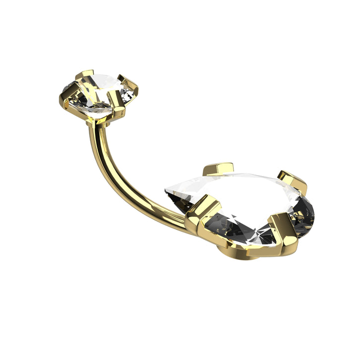 Stylish belly button piercing