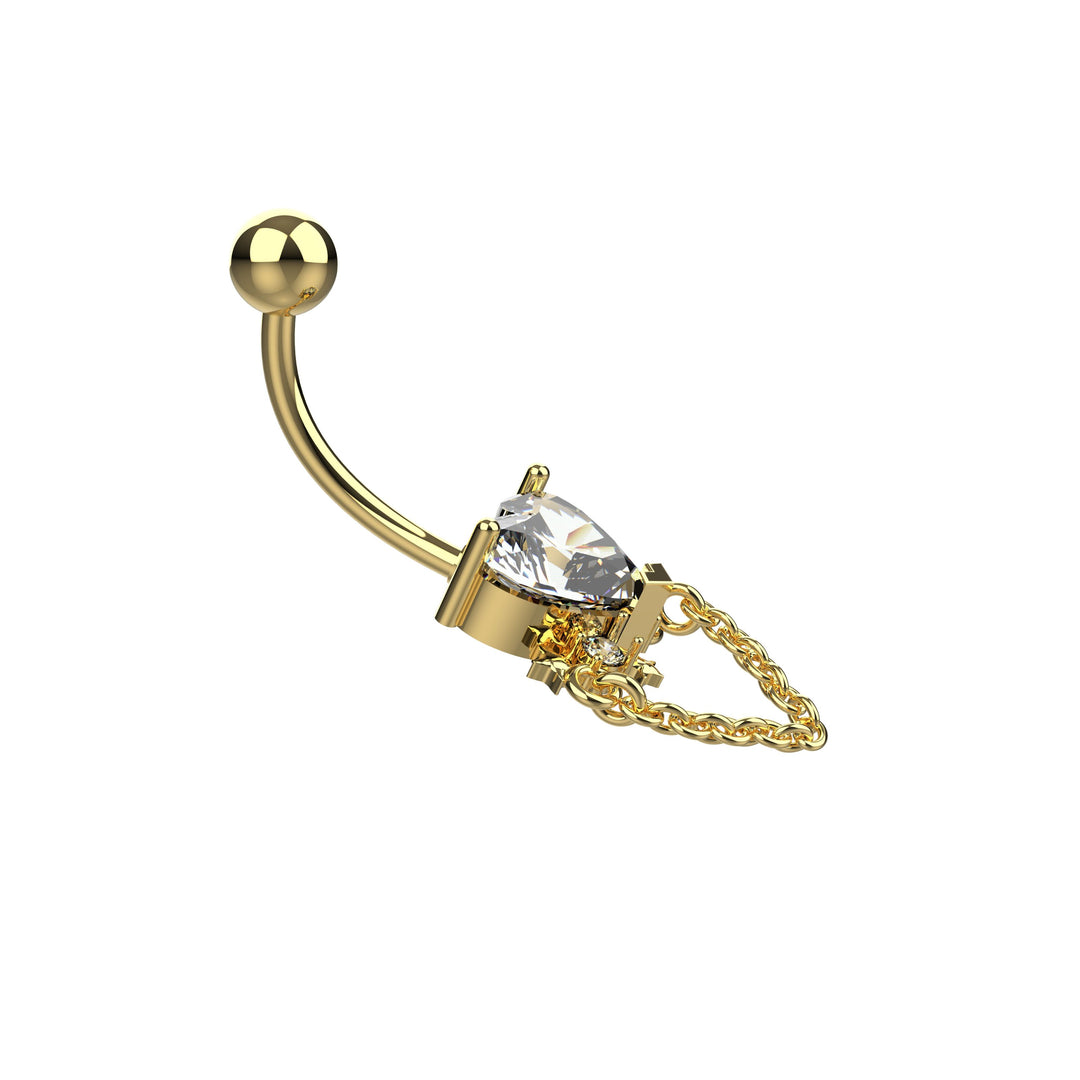 Belly ring – floating navel design for piercing
